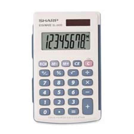 Sharp Sharp Electronics SHREL243SB 8-Digit Calculator- w-Hard Cvr- Dual Pwred- 2-.50in.x4-.50in.x.50in. SHREL243SB